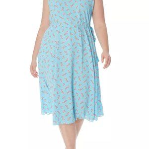 Anne Klein Print Sleeveless Midi Dress